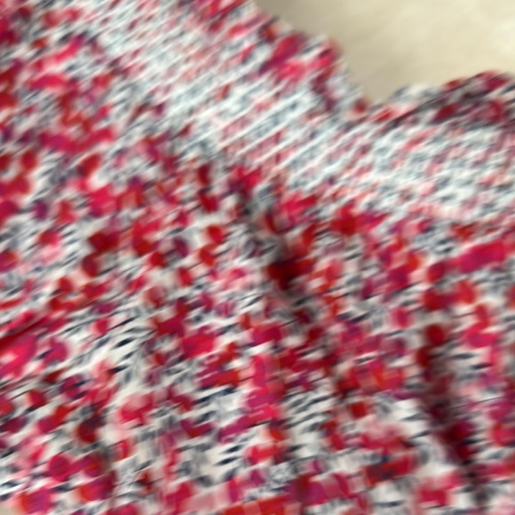 J Crew X Liberty Cotton Poplin Off-Shoulder Crop Top Cherries Boho Cottagecore M - Picture 3 of 12